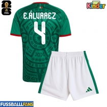 Mexiko Edson Alvarez #4 Heimtrikotsatz Kinder WM 2026 Kurzarm (+ Kurze Hosen)